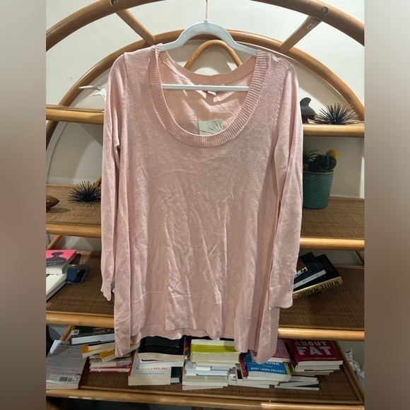 NWT Boston Proper pink women’s tunic sweater - Picture 1 of 5